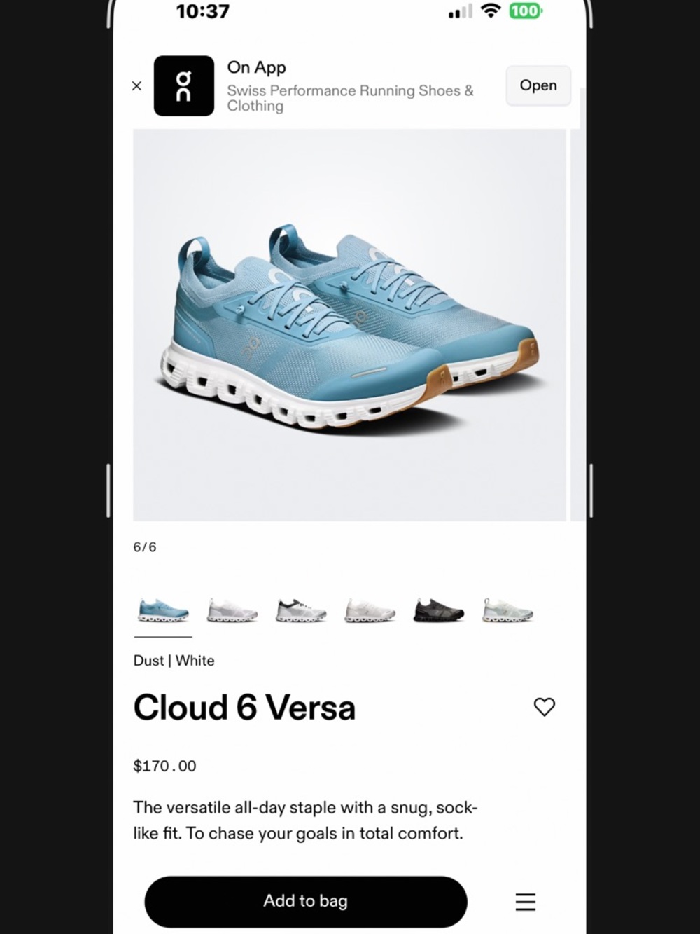 On Cloud 6 Versa Women's Running Sneakers sz 9 w new in box !!!